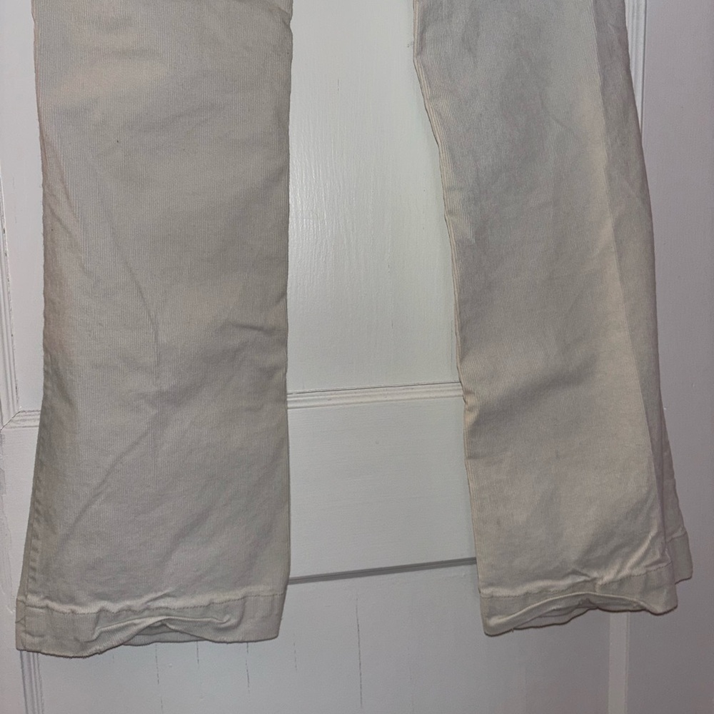 Vintage Y2K American Eagle Corduroy Mid-Rise White Pants - Picture 7 of 13